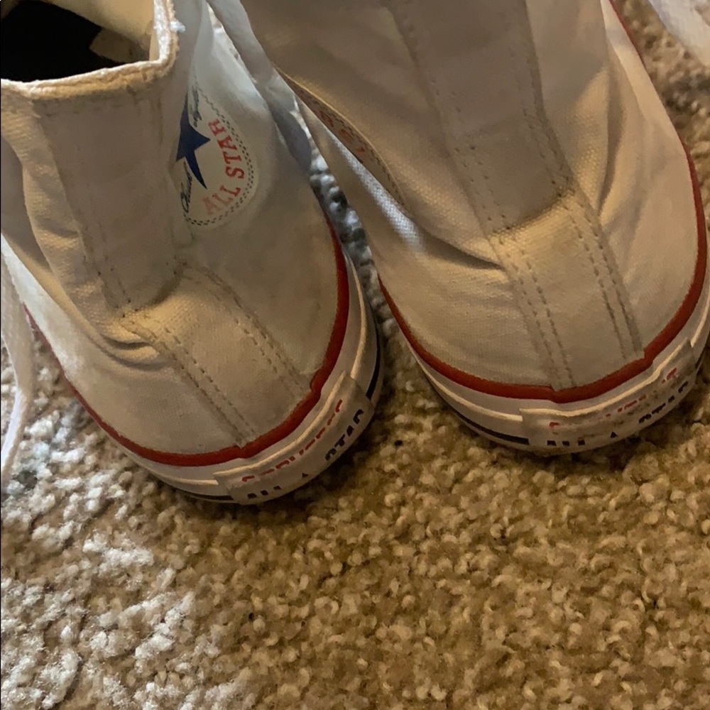 Converse white high tops